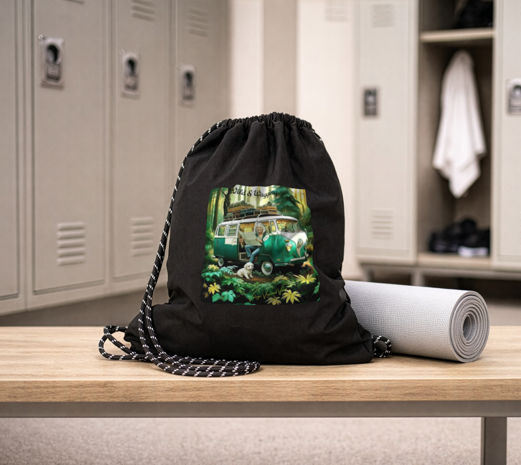 Wild & Wagging Drawstring Bag - Vintage Vagabond Vamp™
