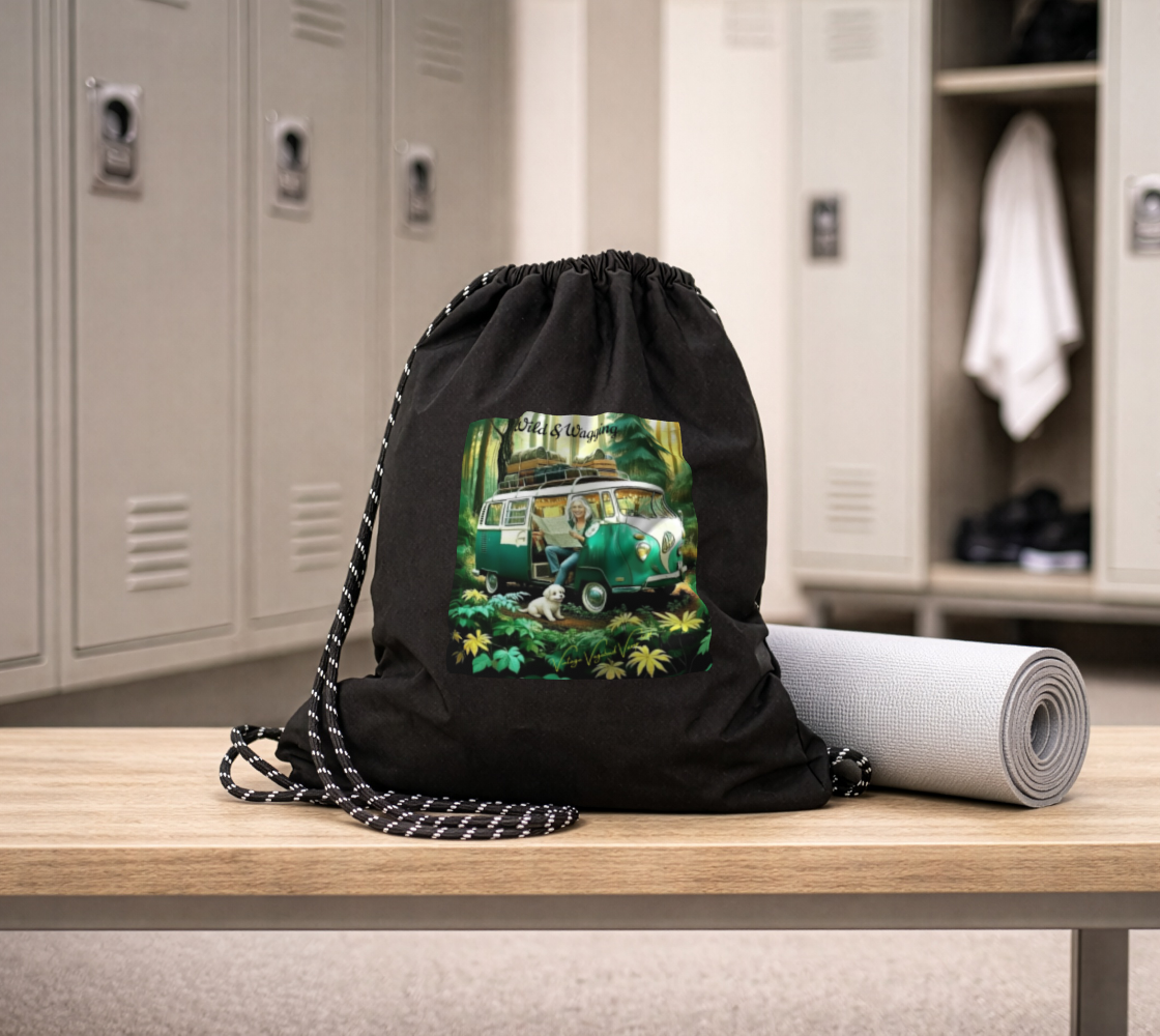 Wild & Wagging Drawstring Bag - Vintage Vagabond Vamp™